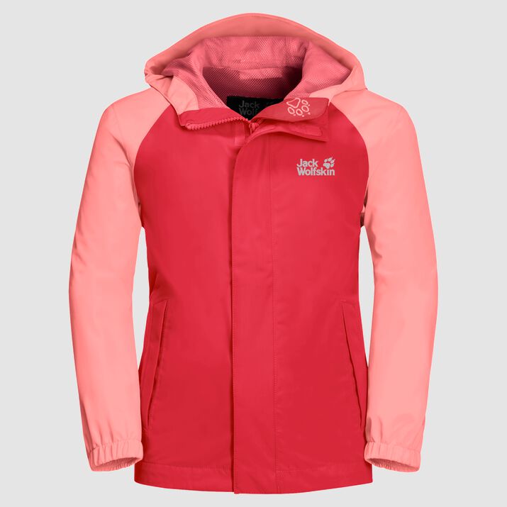 Chamarra Hardshell Jack Wolfskin Tucan Niños Rojos Mexico-6814319